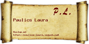 Paulics Laura névjegykártya